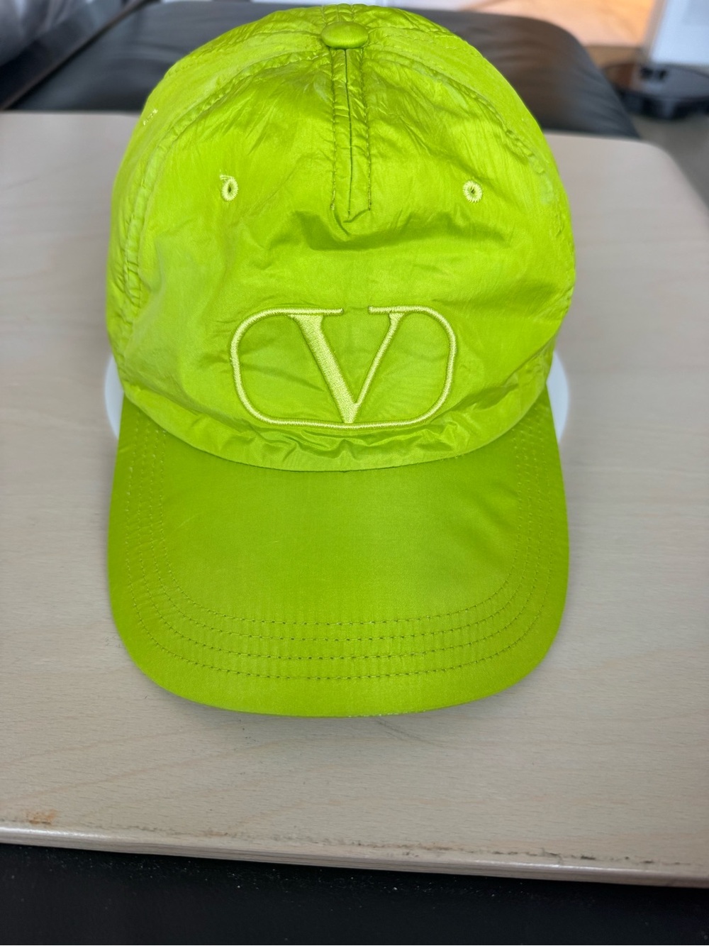 LOW START!! Valentino  Neon Green Logo Baseball Cap - Picture 6 of 10